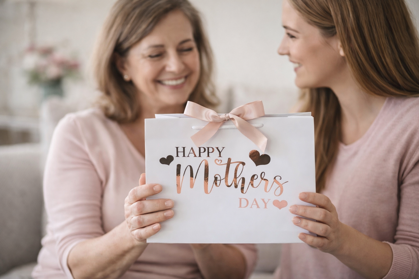 Mothers day Gift Bag With Ribbon.
