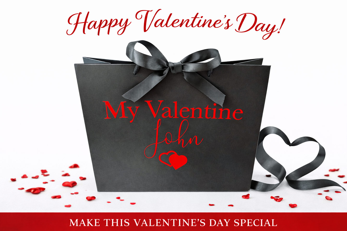 Personalised Valentines gift bag