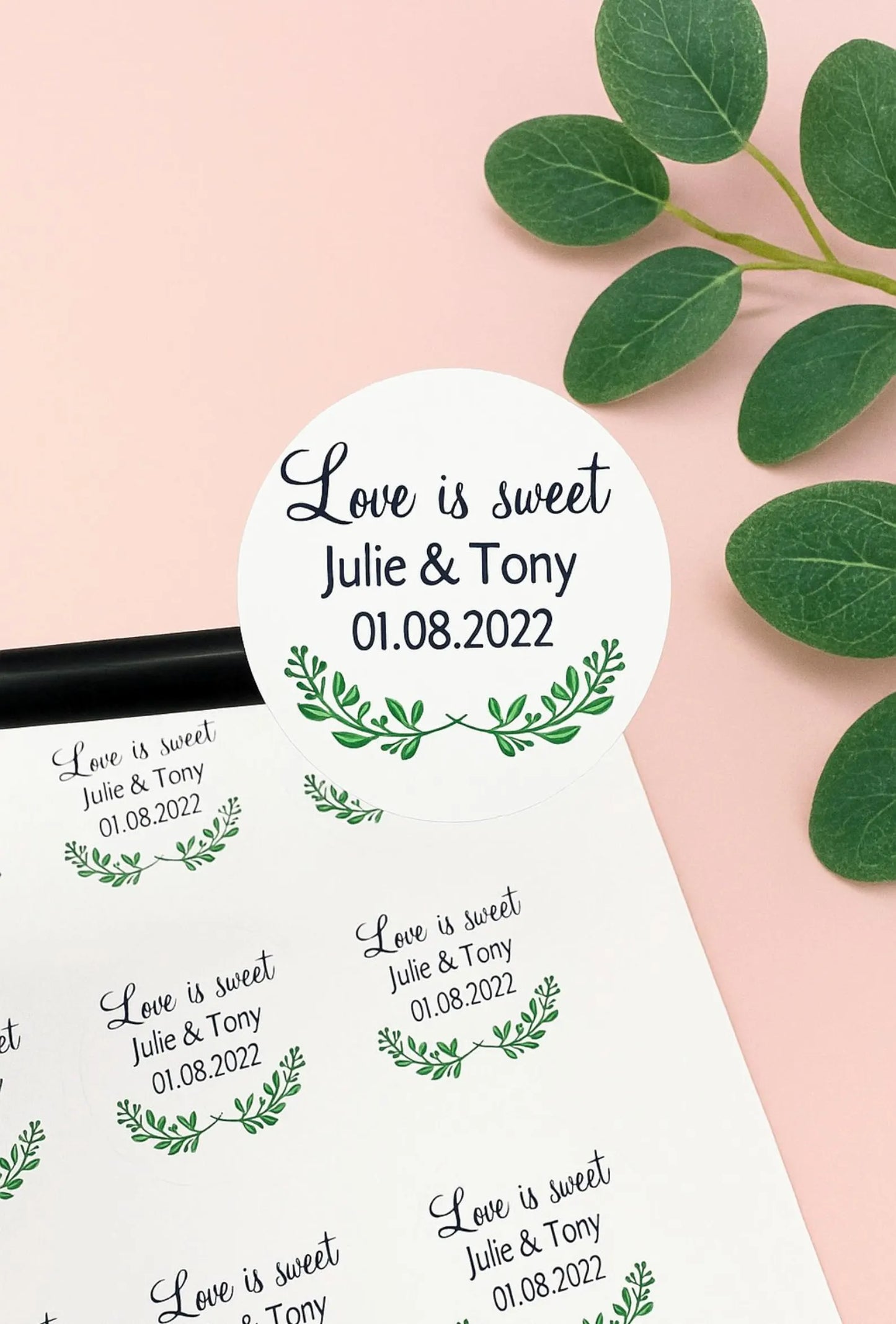 Personalised Wedding Favor Stickers.