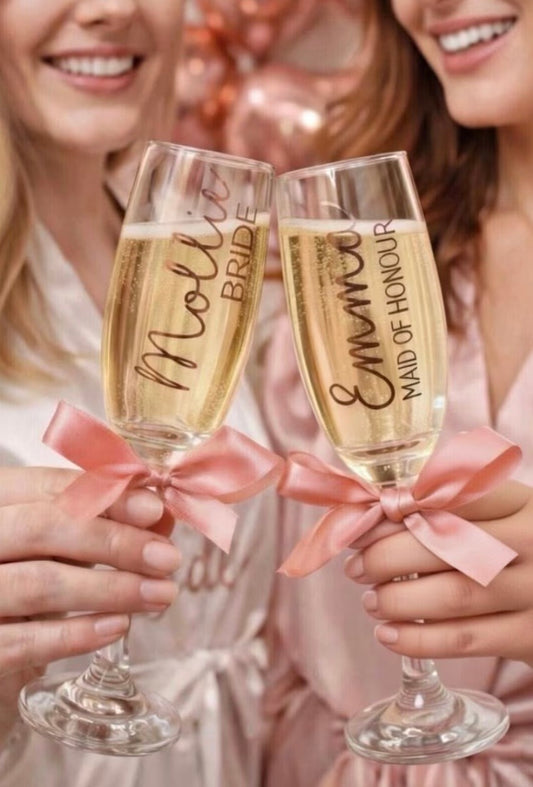 Personalised Prosecco Flutes