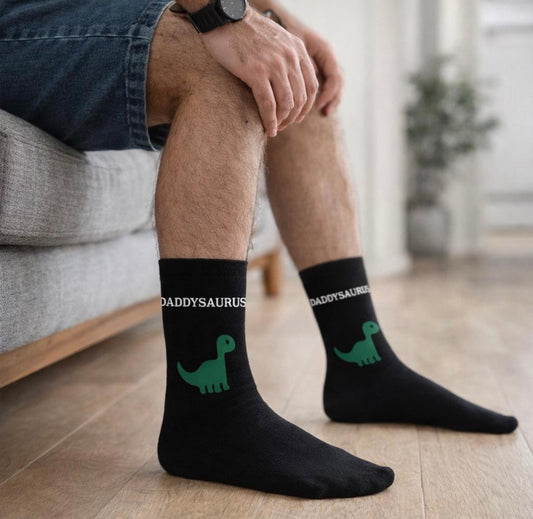 Novelty Daddysaurus socks