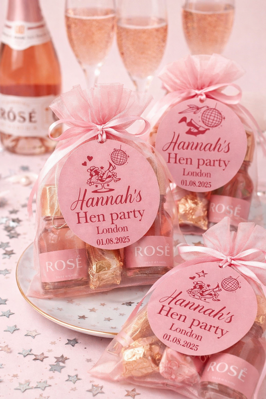 Personalised Cowgirl themed Hen Party Stickers