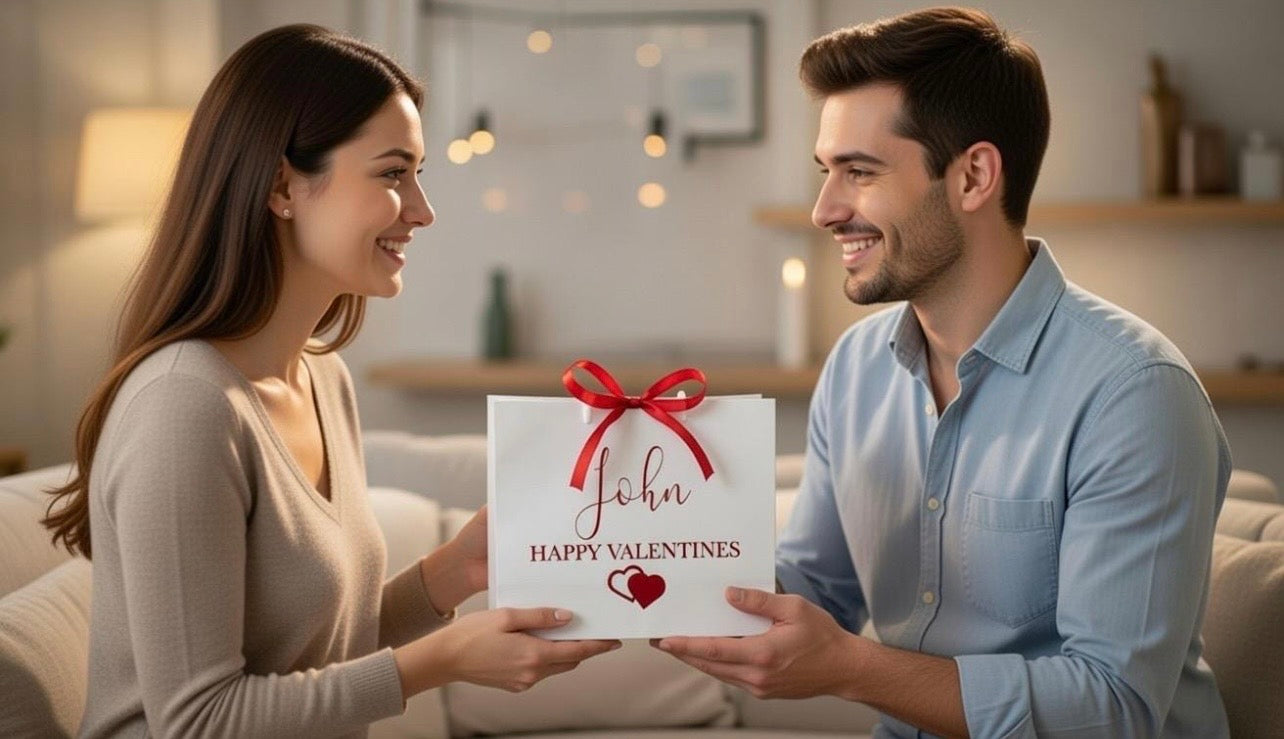 Personalised Valentines gift bag
