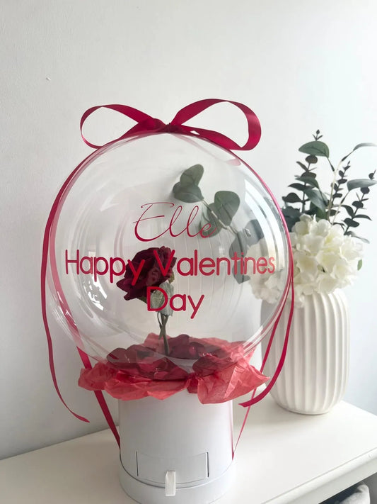 Personalised Valentines Rose Balloon.