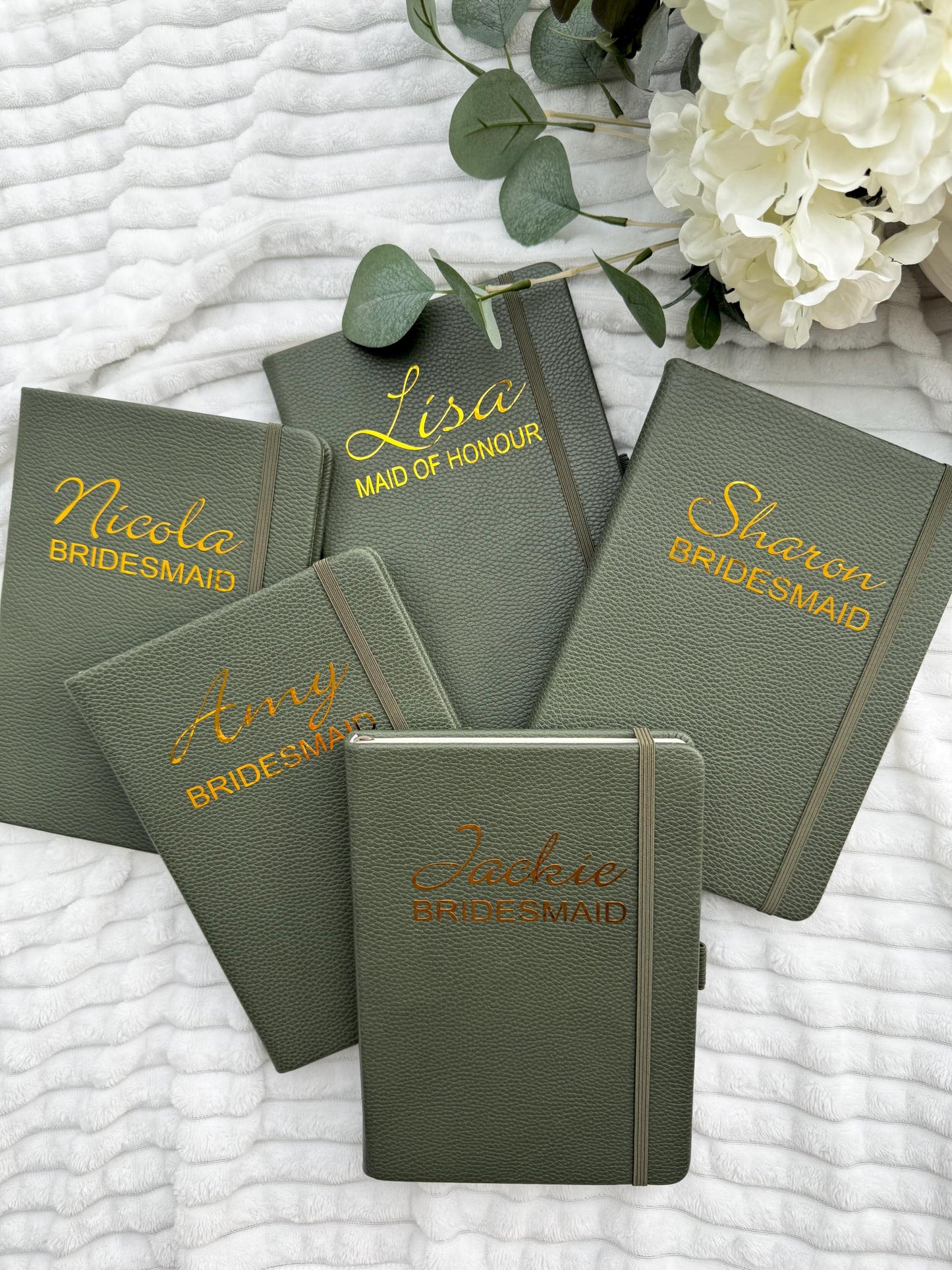 Personalised Faux Leather Wedding Planner Notebook.