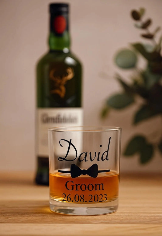 Personalised Groom Drinking glass