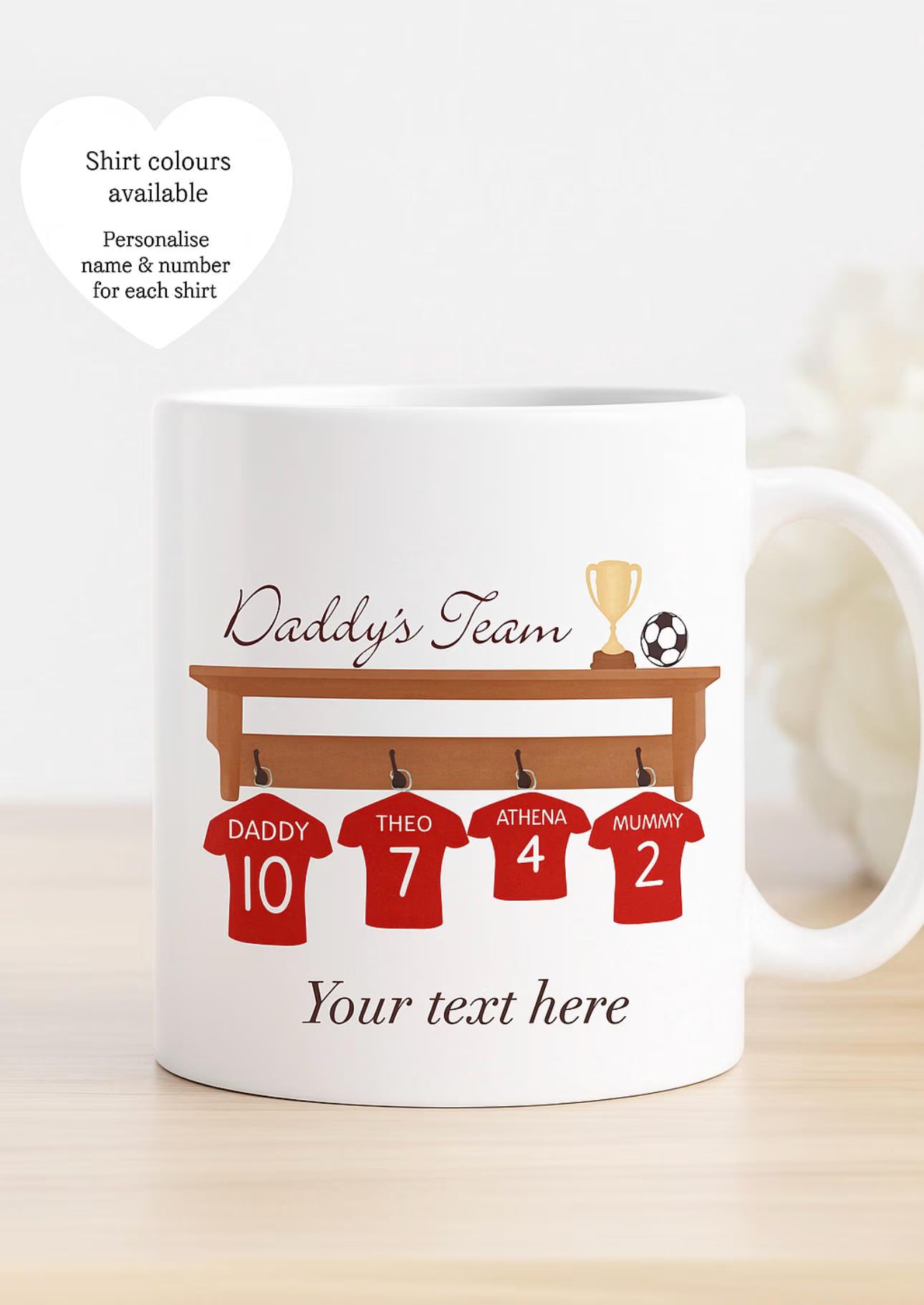 Personalised Football Team Mug